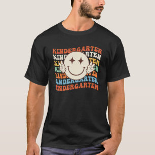 Happy First Day of Kindergarten Retro Groovy Kinde T-Shirt