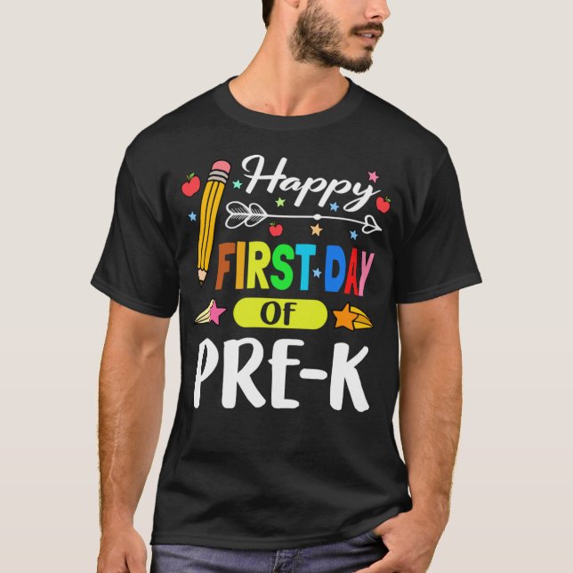 Happy First Day Of Pre-K Lovely 1st Day Pre-Kinder T-Shirt (Front)