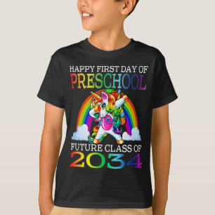 Happy First Day Of Preschool Future Class Of 2034 T-Shirt