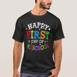 Happy First Day Of Preschool Hello Preschool Teach T-Shirt