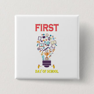 Happy First Day Of School Back To School Baby 2 Inch Square Button