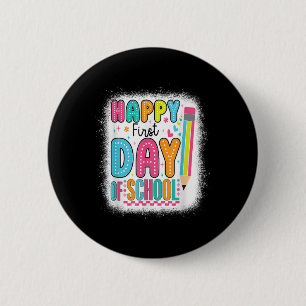 Happy First Day Of School Back To School Boys Girl 2 Inch Round Button