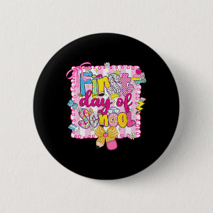 Happy First Day Of School Back To School Pencil Bo 2 Inch Round Button