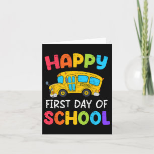 Happy First Day Of School Bus Driver Back To Schoo Card