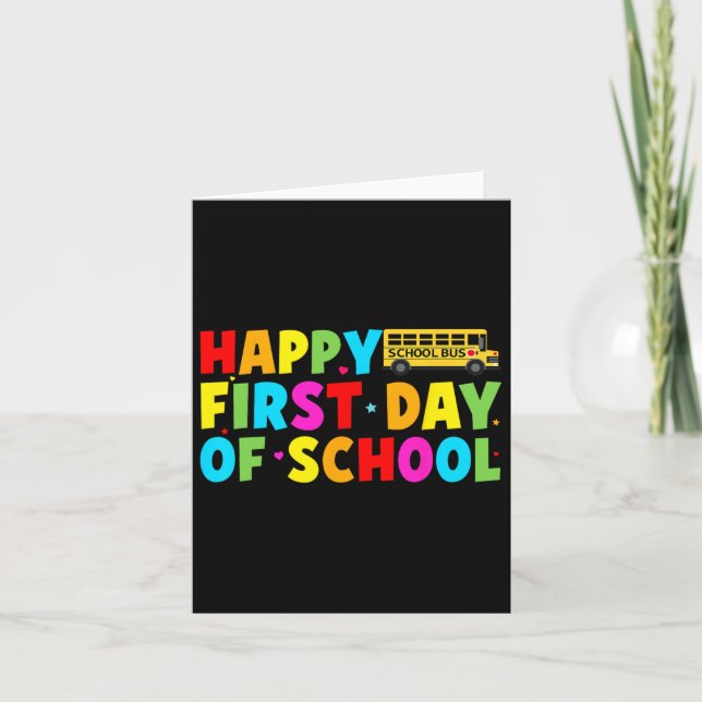 Happy First Day Of School Bus Driver Welcome Back  Card (Front)