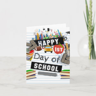 Happy first day of school card