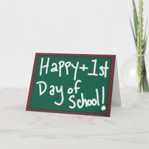 Happy First Day of School chalkboard Greeting Card