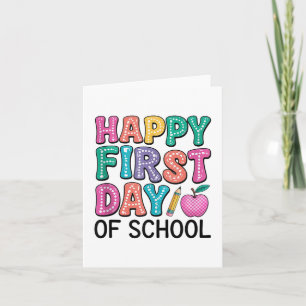 Happy First Day Of School Cute Back To School Teac Card
