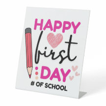 Happy First Day of School, Cute Hearts