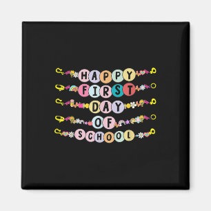 Happy First Day Of School Friendship Bracelets Kid Magnet