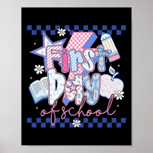 Happy First Day Of School Hello Teacher Kids Ck To Poster