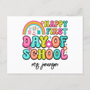 Happy First Day of School  Holiday Postcard