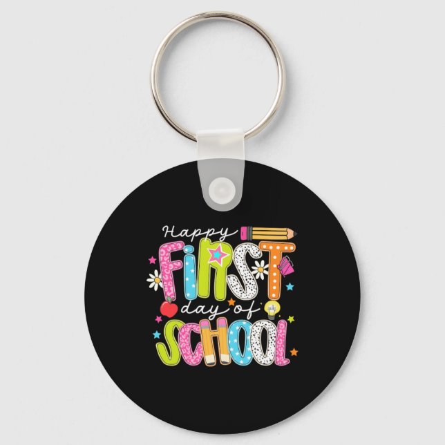 Happy First Day Of School Keychain (Front)