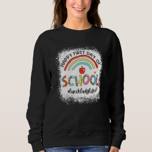 Happy First Day Of School Lunch Lady Life Leopard Sweatshirt