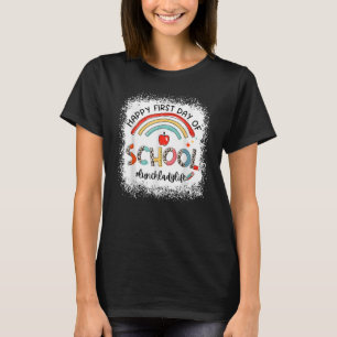 Happy First Day Of School Lunch Lady Life Leopard T-Shirt
