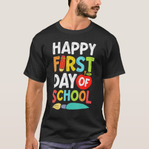 Happy First Day Of School Men Women Teachers Stud T-Shirt