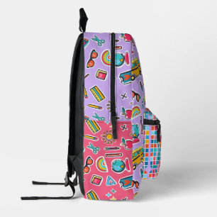 Happy First Day Of School Monogram Personalized Printed Backpack