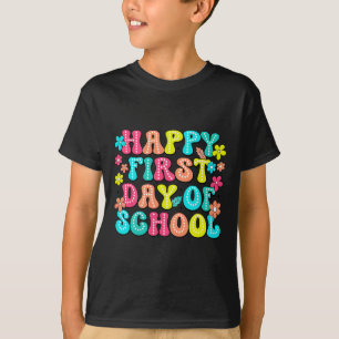Happy First Day Of School Pencil Teacher Kids Back T-Shirt
