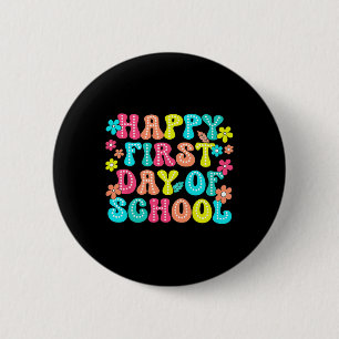 Happy First Day Of School Pencil Teacher Kids Ck T 2 Inch Round Button