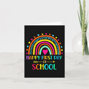 Happy First Day Of School Rainbow Back To School T Card