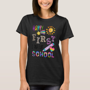 Happy First Day Of School School Clipart For Teach T-Shirt