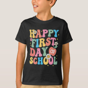 Happy First Day of School Teacher Boys Girls Back  T-Shirt