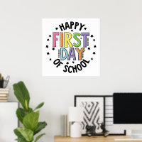 Happy First Day Of School Teacher Education Modern