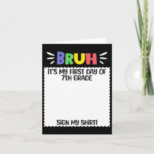 Happy First Day Of School Teacher First Day Of 7th Card