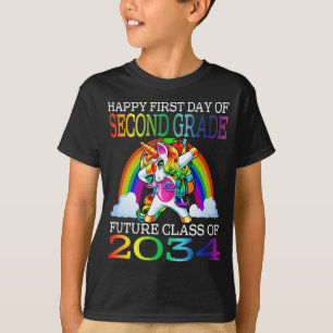Happy First Day Of Second Grade Future T-Shirt