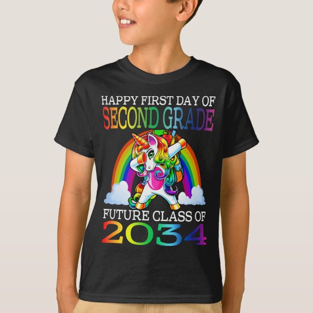 Happy First Day Of Second Grade Future  T-Shirt (Front)