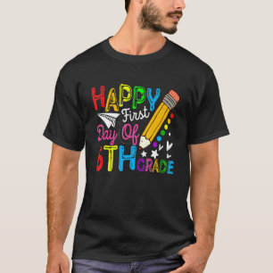 Happy First Day Of Sixth Grade Cute Hello   Kids T-Shirt
