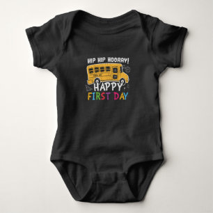 Happy First Day School Back to School Kids Gift Baby Bodysuit