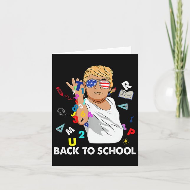 Happy First Day Teacher Trump Ck To School  Card (Front)