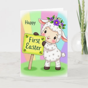 Happy First Easter Lamb Card