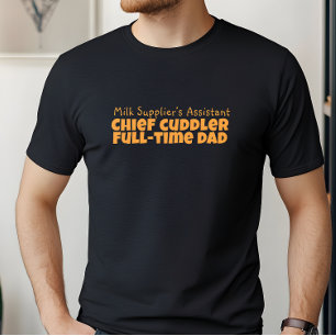 Happy First Father’s Day black orange letter humou T-Shirt