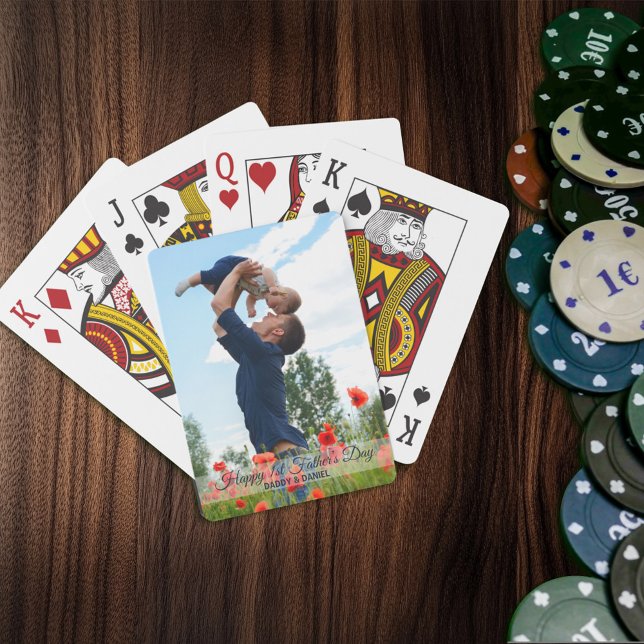 Happy First Father’s Day Custom Photo Playing Cards (Creator Uploaded)