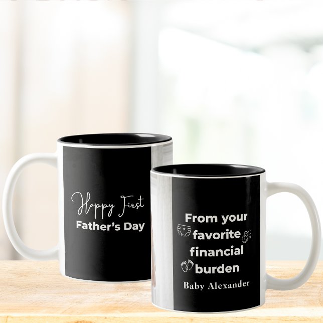  Happy First Father’s Day Gift Two-Tone Coffee Mug (Creator Uploaded)