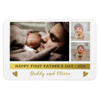 Happy First Father's Day 3 Photo Collage  