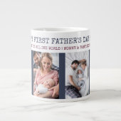 Happy First Fathers Day 4 Photo Large Coffee Mug (Front)