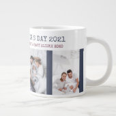 Happy First Fathers Day 4 Photo Large Coffee Mug (Right)