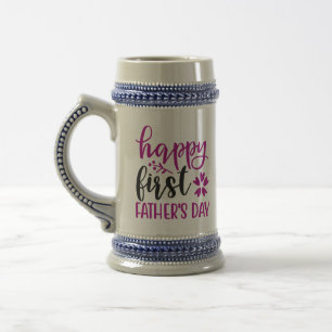 Happy First Father's Day Beer Stein