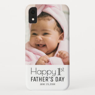 Happy First Father's Day Custom Photo iPhone XR Case
