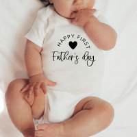 Happy First Fathers Day Heart - Baby