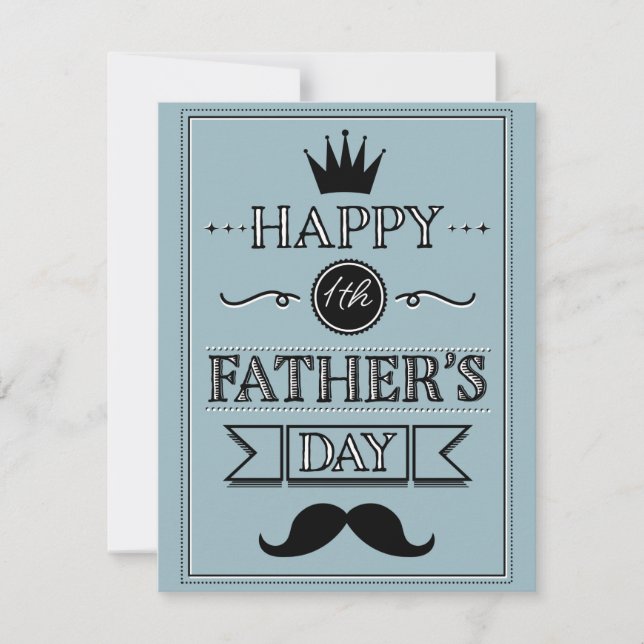 Happy First Father's Day Holiday Card (Front)