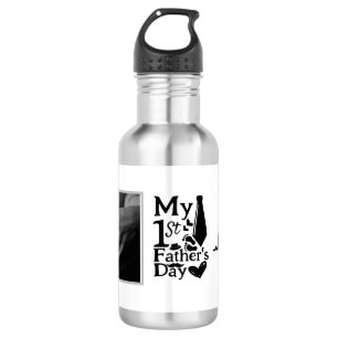 happy first fathers day i love you daddy custom 532 ml water bottle