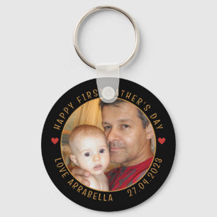 Happy First Father's Day Keepsake New Father Keychain
