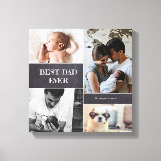Happy First Father's day New Dad best Dad Canvas Print (Front)