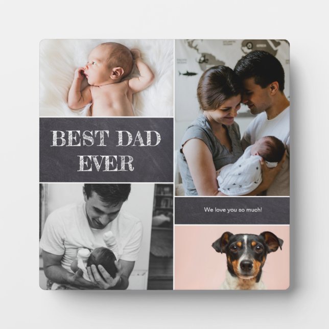 Happy First Father's day New Dad best Dad Plaque (Front)