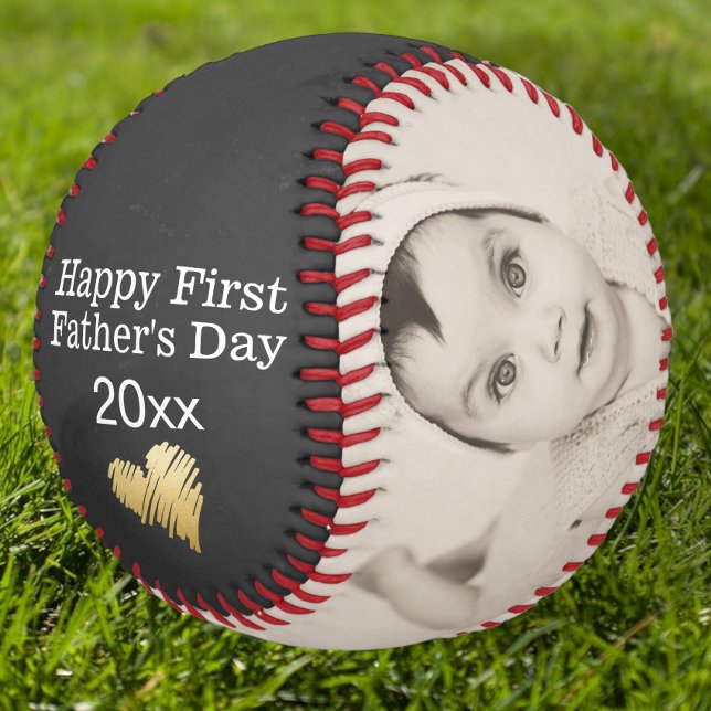 Happy First Fathers Day Personalized Custom Made Softball (Creator Uploaded)