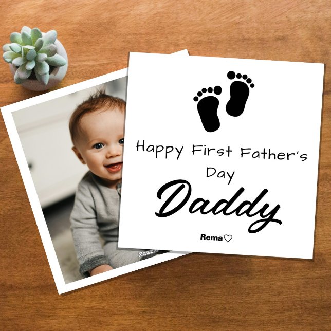 Happy First Father's Day – Personalized Photo Card (Creator Uploaded)